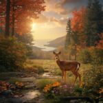 Lucid Origin_a_serene_and_vibrant_early_autumn_landscape_illuminated_by_beautiful_fading_sunl 1
